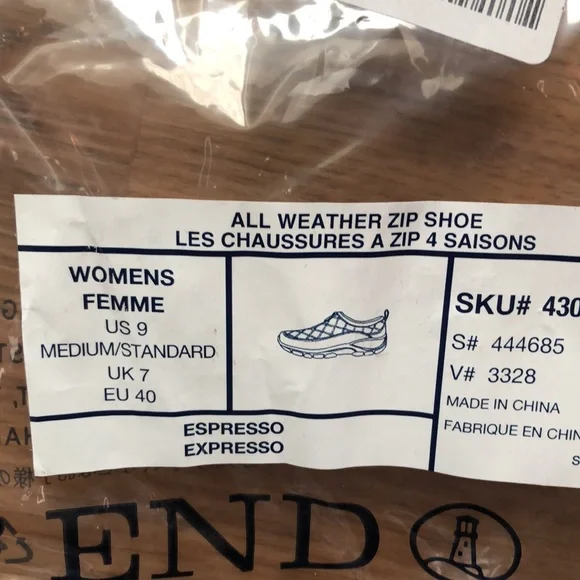 Lands End All Weather Zip Shoe Size 9 Expresso New, never worn - Picture 8 of 14